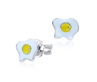 Kid Stud Earring Fried Egg STS-4053